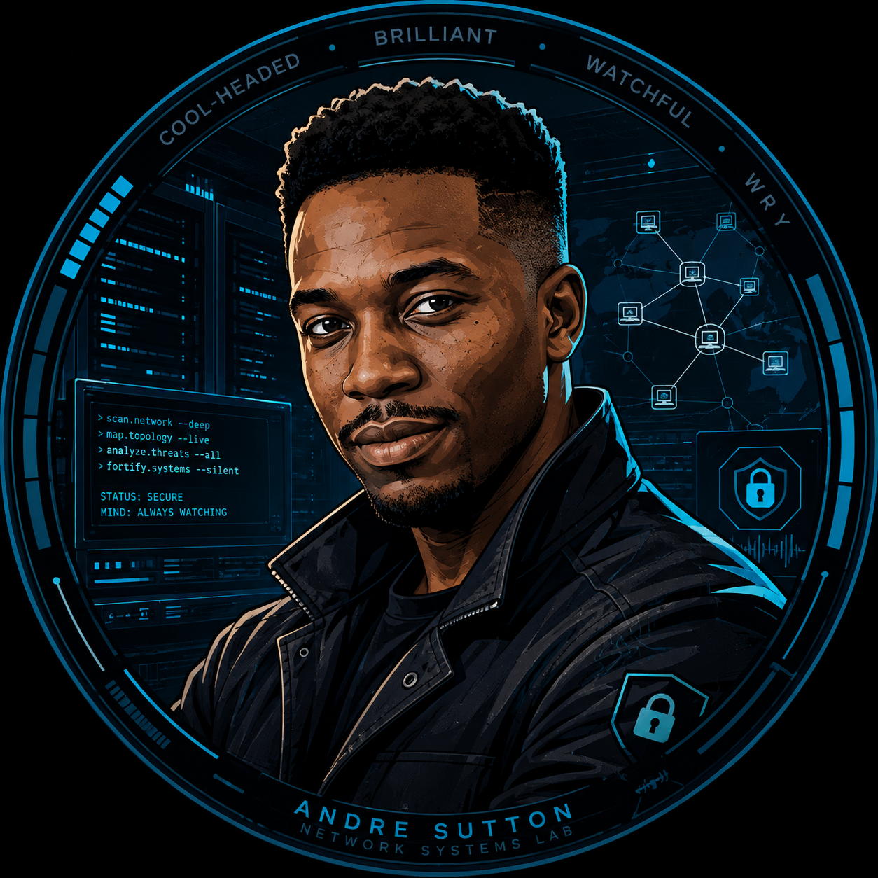 Andre Sutton cybersecurity badge