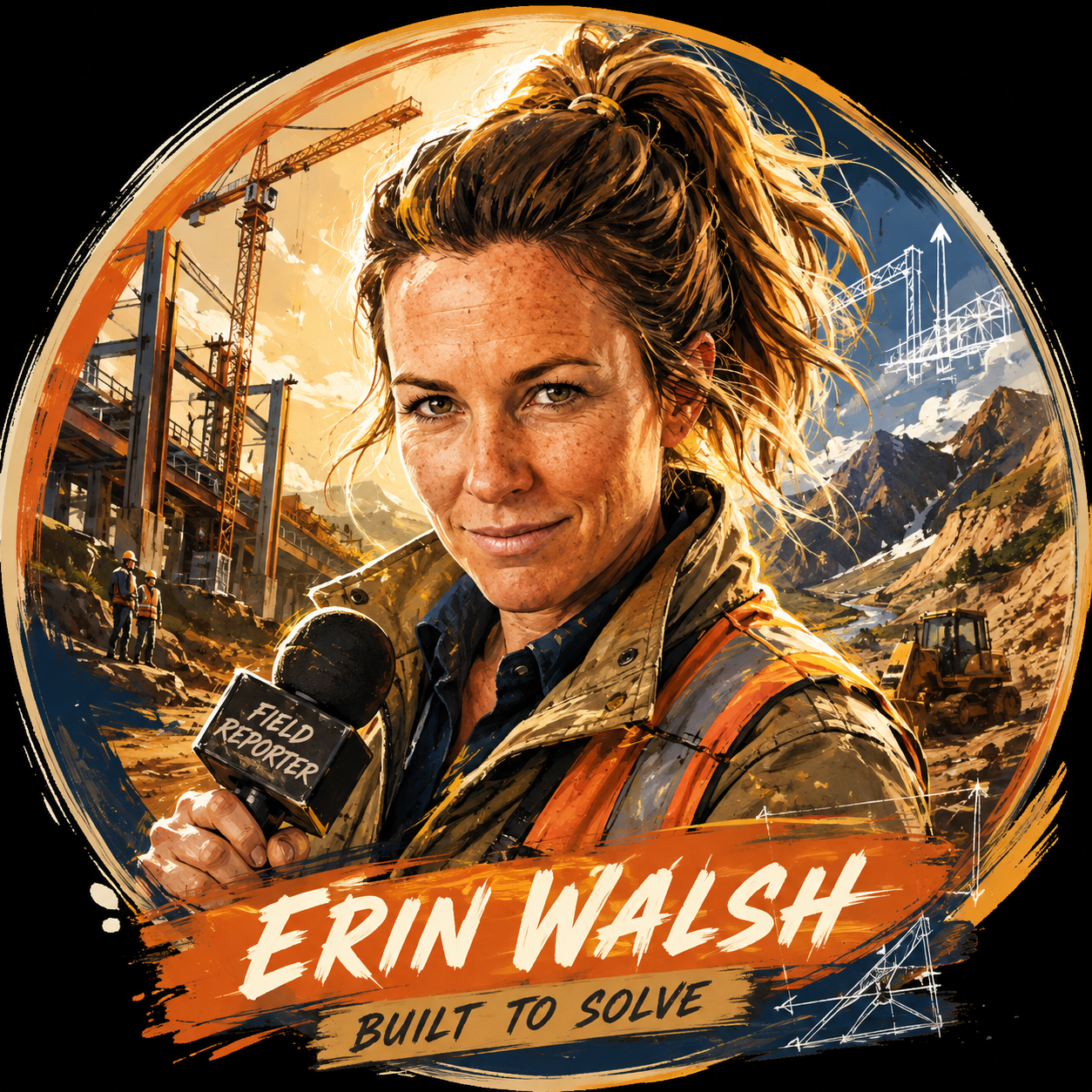 Erin Walsh field reporter art