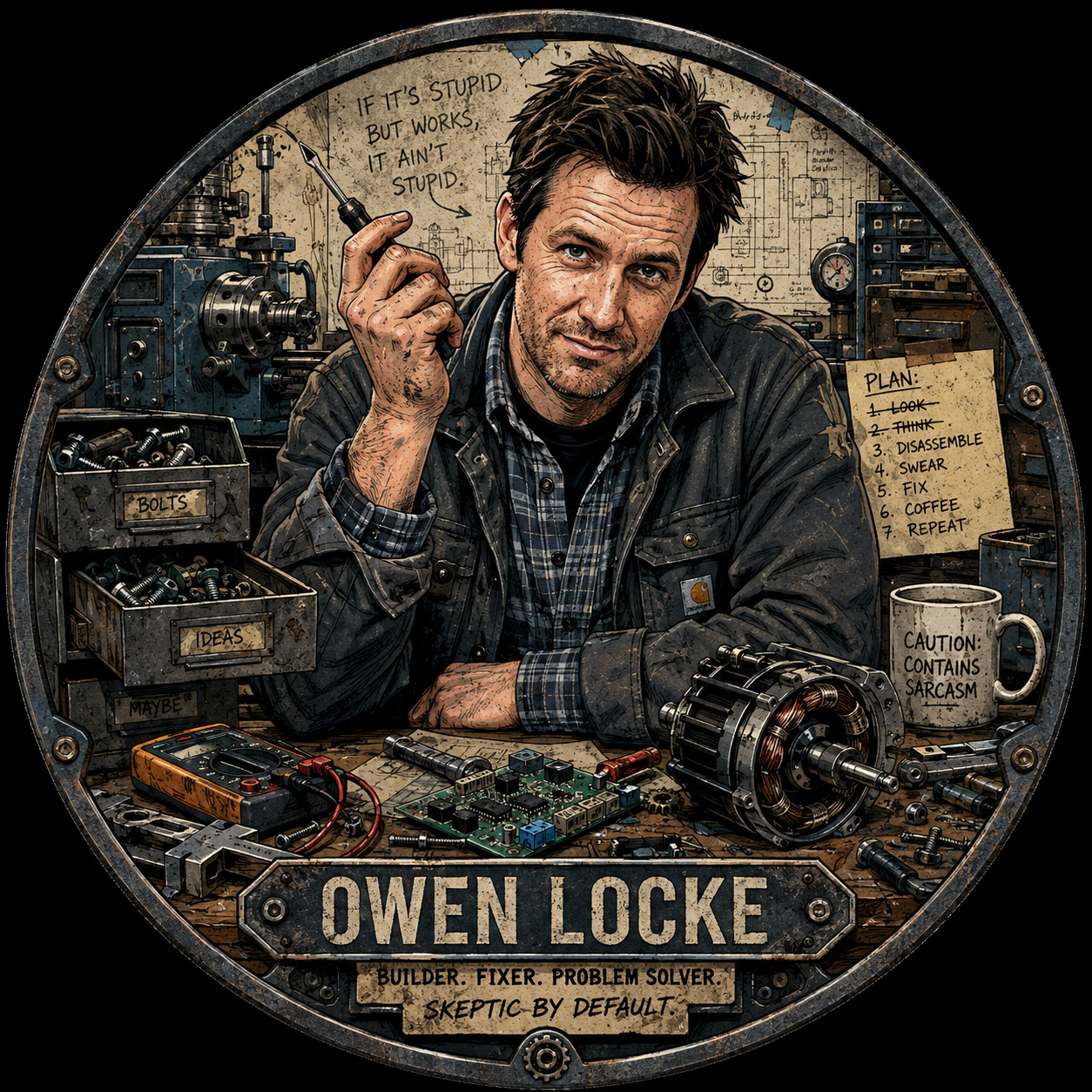 Owen Locke builder workshop art